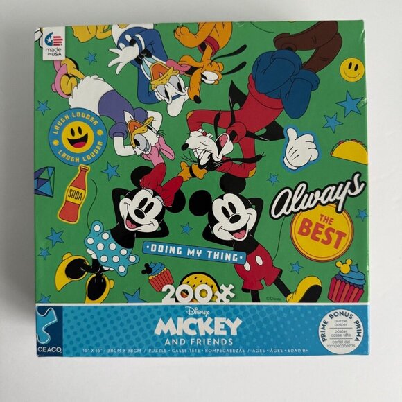 Ceaco Puzzle Mickey and Friends Always the Best (200 Pieces) New With Poster - Picture 1 of 9